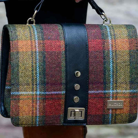 MWFB321 Irish Plaid Tweed Crossbody Handbag, Autumn Closely Creative Irish gift