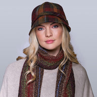 Ladies Wool Tweed Flapper Cap in Tartan Creative Irish Gift