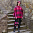 MWGB223-OS Irish Wool Tweed Grace Shoulder Bag, Pink Tartan Creative Irish Gifts
