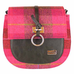 MWGB223-OS Irish Wool Tweed Grace Shoulder Bag, Pink Tartan Creative Irish Gifts
