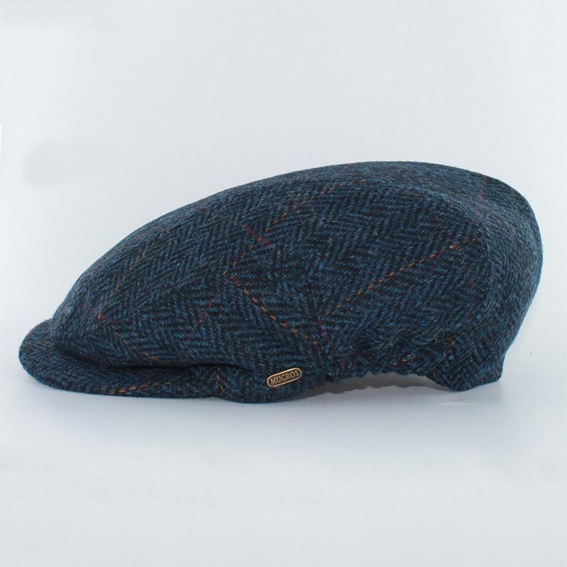 Men's Tweed Irish Kerry Cap, Blue studio Creative Irish Gifts