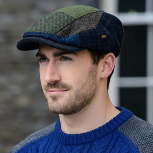 Men's Tweed Irish Kerry Cap, Green Patch Lifestyle Creative Irish Gifts