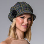 Women's Irish 8 Piece Hat with Rosette Detail, Fall Leaves Plum Green  Creative Irish Gifts.com