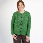 Merino Wool Cable Knit Aran Cardigan