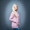 Women's Irish Wool Button Up Cardigan   Pink Creative Irish Gifts

