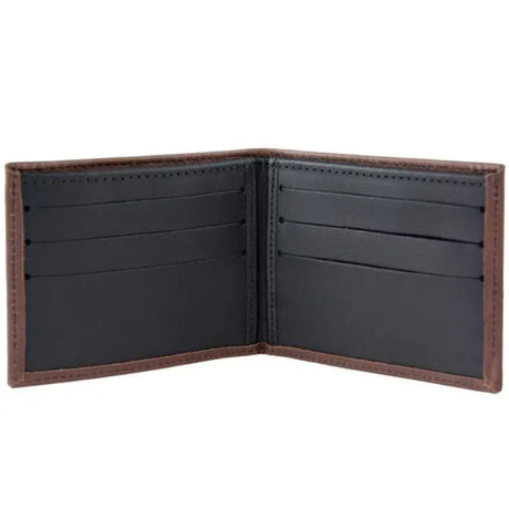 OB-WM13 Saddle Men's Leather Embossed Celtic Tree of Life Wallet Inside View Creative Irish Gifts.com