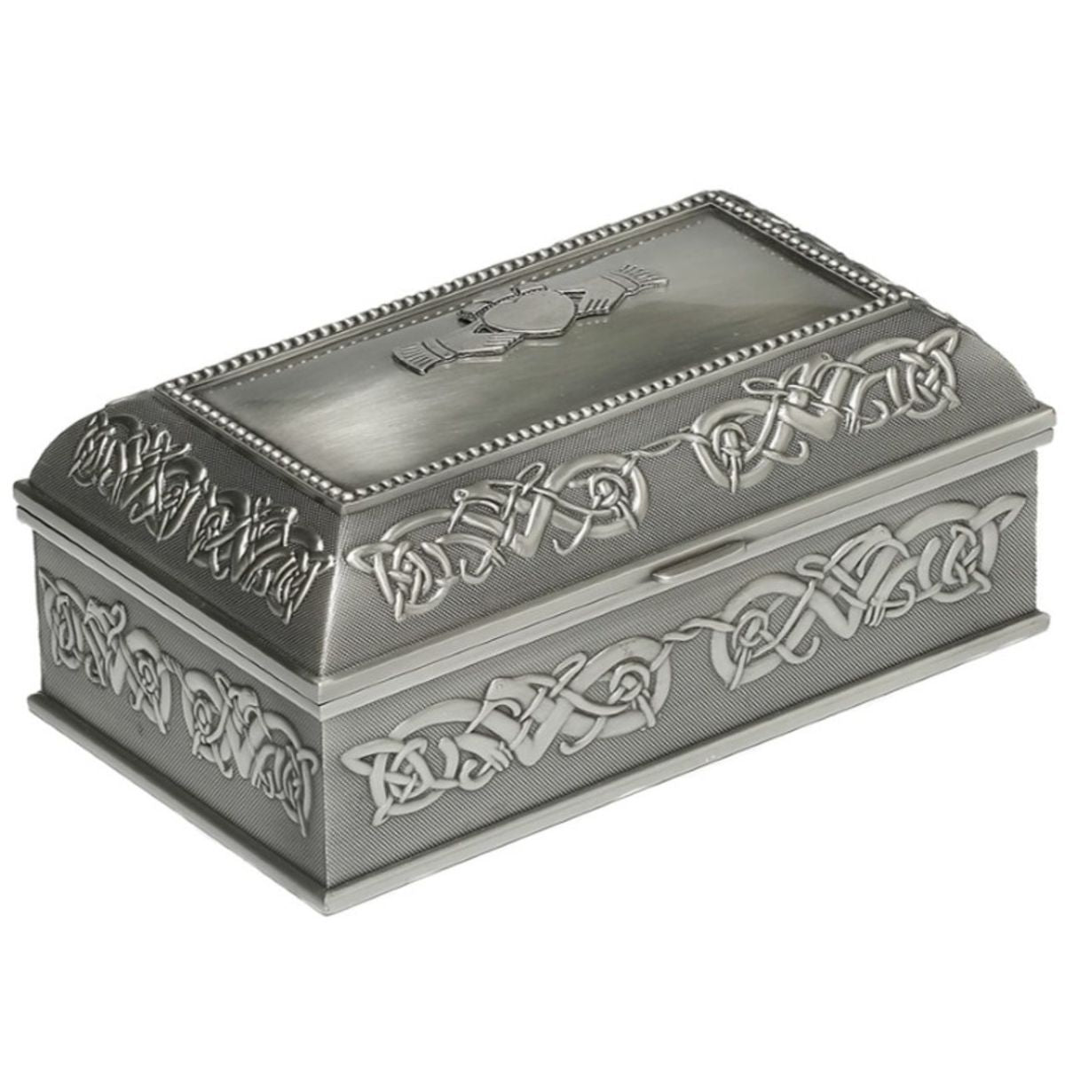 OC827 Pewter Celtic Claddagh Keepsake Box Creative Irish Gifts.com