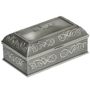 OC827 Pewter Celtic Claddagh Keepsake Box Creative Irish Gifts.com
