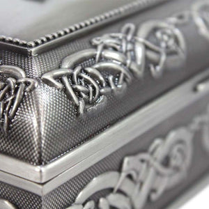 OC827 Pewter Celtic Claddagh Keepsake Box Creative Irish Gifts.com