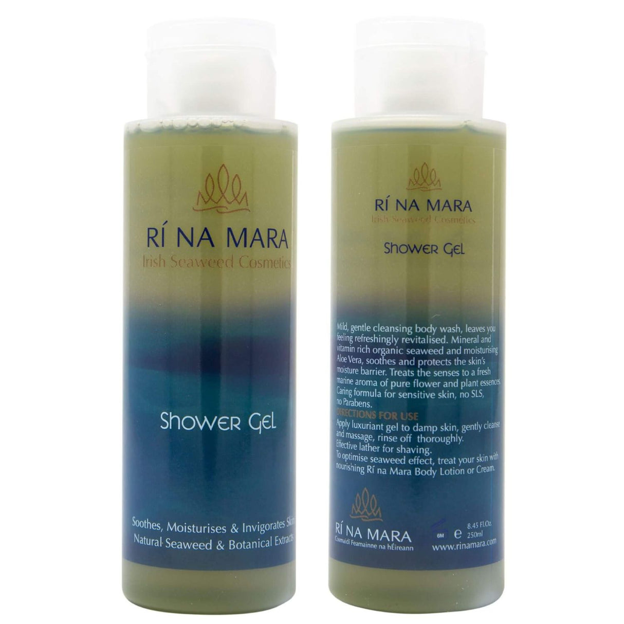 OC840 Irish Seaweed Aloe Vera Shower Gel Back Creative Irish gift