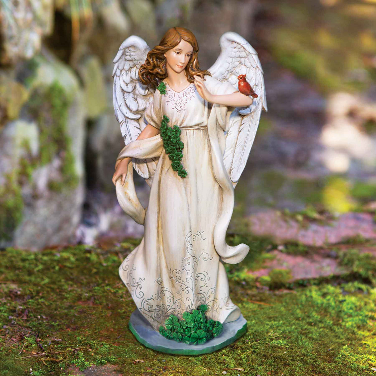 Angel with Shamrocks Statue - Creative Irish Gifts