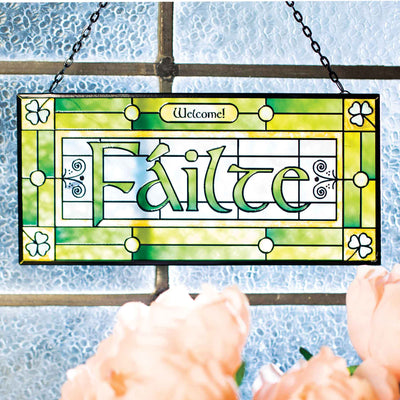 Failte Stained Glass Hanging - Creative Irish Gifts