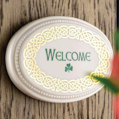 Belleek Welcome Plaque - Creative Irish Gifts