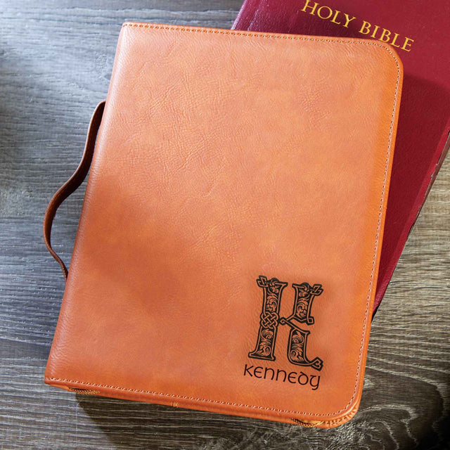 Personalized Celtic Leather Bible Cover - Creative Irish Gifts