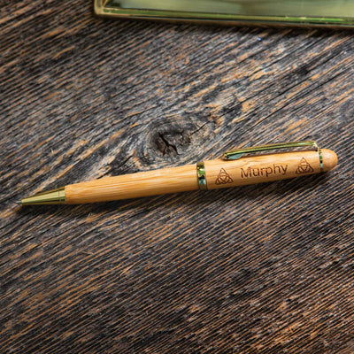 Personalized Bamboo Wood Pen - Creative Irish Gifts