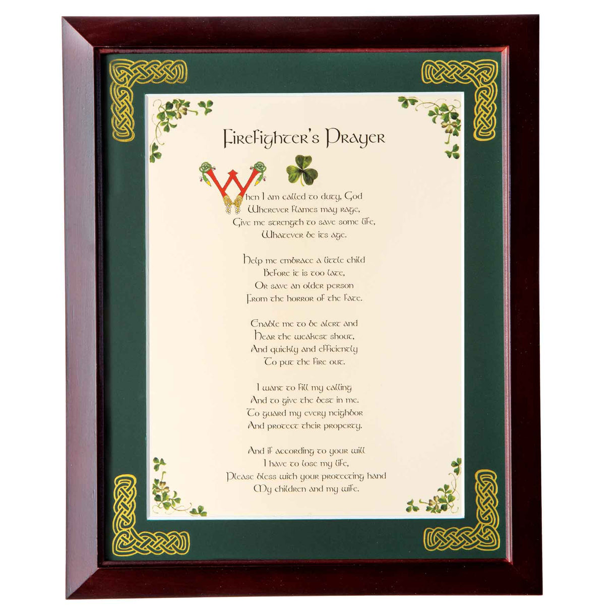 Firemans Prayer - Creative Irish Gifts