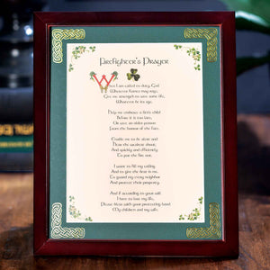 Celtic Fireman's Framed Prayer - Creative Irish Gifts