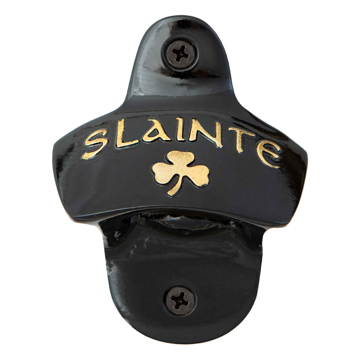 Premium Irish Shamrock Bottle Opener- Black Brass Finish - Creative Irish Gifts