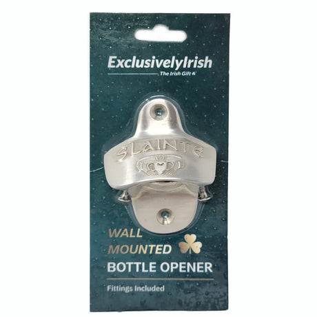 OG556 Wall Mounted Slainte Bottle Opener- Satin Finish Creative Irish Gifts