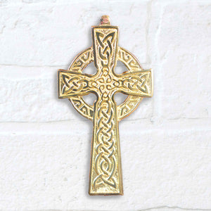 Small Celtic Cross- Brass - Creative Irish Gifts