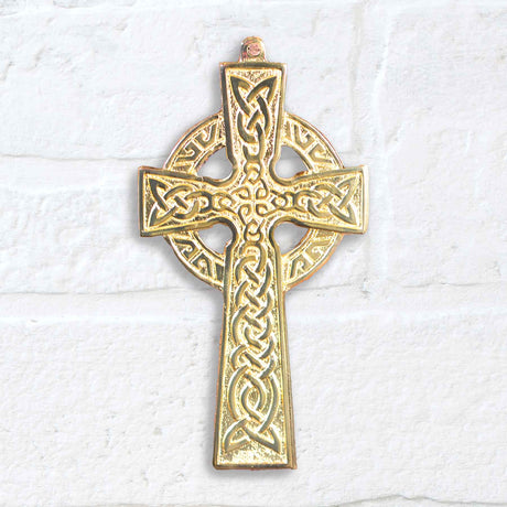 Small Celtic Cross- Brass - Creative Irish Gifts