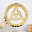 Trinity Knot Wall Hanger, Polished Brass - Creative Irish Gifts