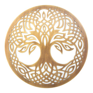 Tree of Life Wall Hanger, Antique Brass - Creative Irish Gifts