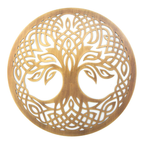 Tree of Life Wall Hanger, Antique Brass - Creative Irish Gifts