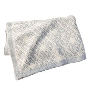 AWT318-303-OS Merino Wool Celtic Diamond Throw Grey Creative Irish Gifts