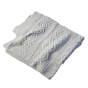 Dara Merino Wool Aran Throw, Oatmeal - Creative Irish Gifts
