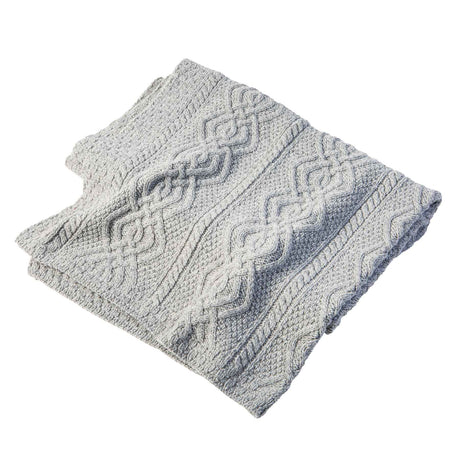 Dara Merino Wool Aran Throw, Oatmeal - Creative Irish Gifts