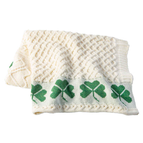 Irish Shamrock Wool Throw - Creative Irish Gifts