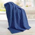 OG603 Fisherman Honeycomb Cable Throw, blue - Creative Irish Gifts