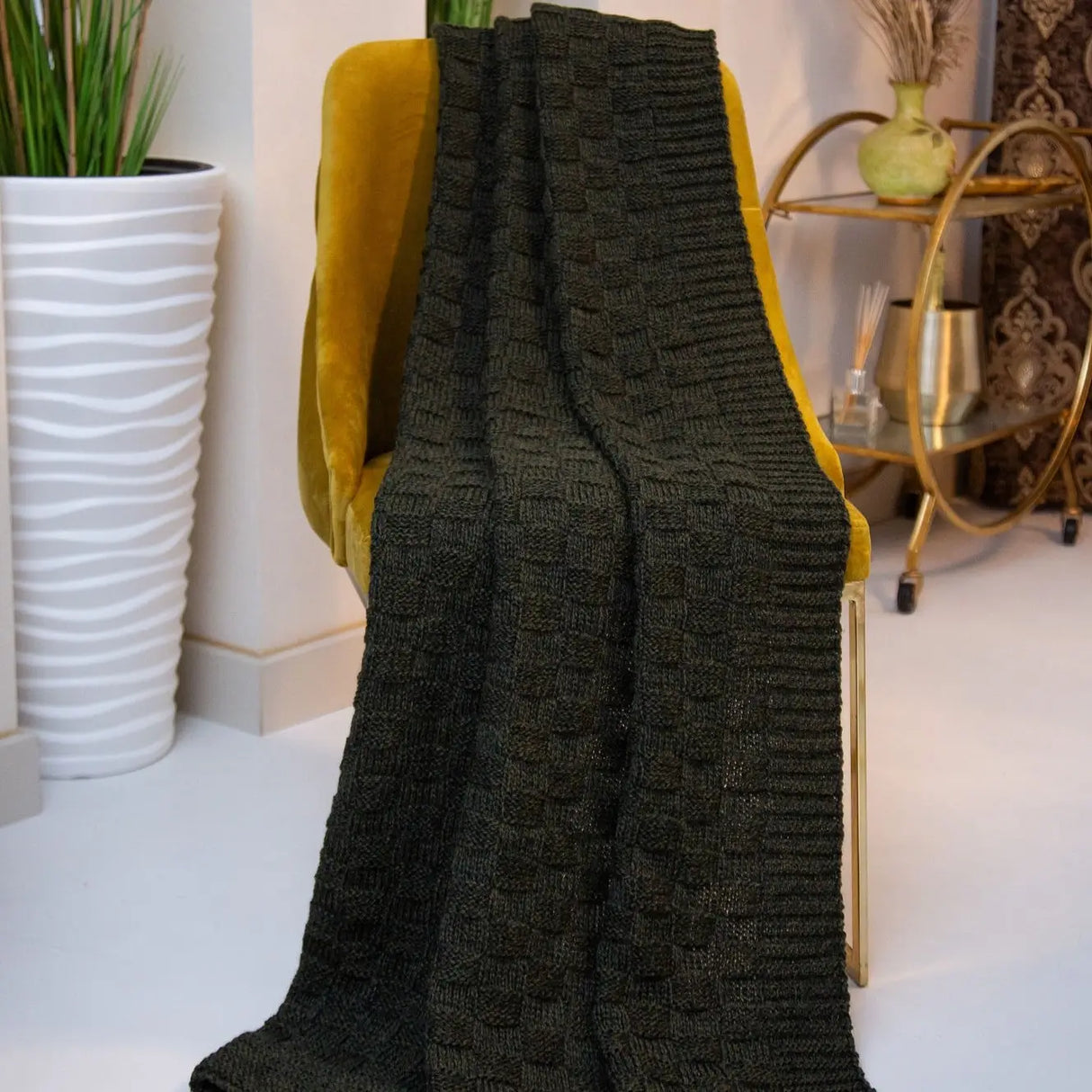 OG604 Fisherman Throw, Army Green Creative Irish Gifts