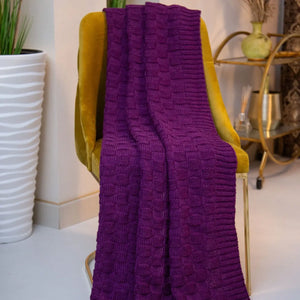 OG605 Fisherman Throw, Purple Lilac Lifestyle Creative Irish Gifts