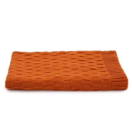 OG701 Fisherman Wool Aran Basket Throw, Savanna color  Creative Irish Gifts.com