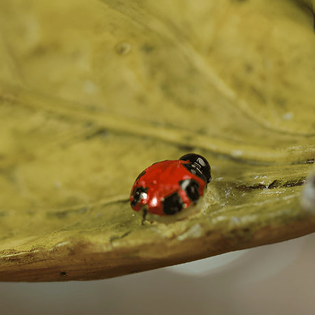 OG714 Bird & Ladybug on Leaf Irish Resin Ornament Closely Creative Irish Gifts