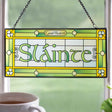 OG722 Slainte Stained Glass Window Panel Creative Irish Gifts