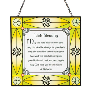 May The Road Rise Irish Blessing Stained Glass Window Panel Studio Creative Irish Gifts