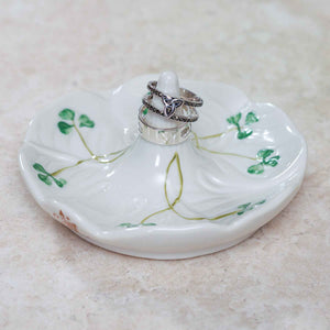 Belleek Classic Shamrock Ring Holder - Creative Irish Gifts