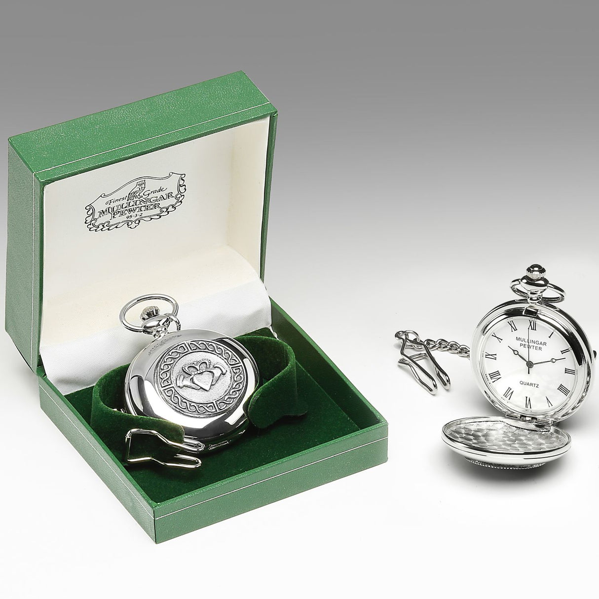 P246 CLAD-1 Irish Claddagh Pocket Watch  Creative Irish Gifts
