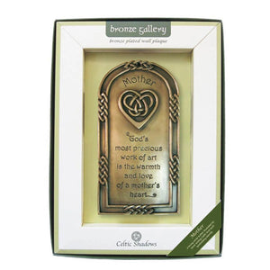 PG503 Bronze Plated Celtic Plaque with Mother Blessing Box Creative Irish Gifts