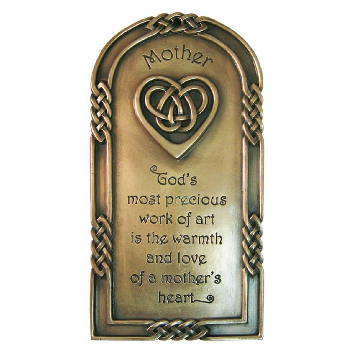 PG503 Bronze Plated Celtic Plaque with Mother Blessing Creative Irish Gifts.com