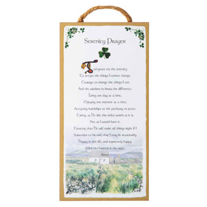 Serenity Prayer Hanging Wall Plaque - Creative Irish Gifts