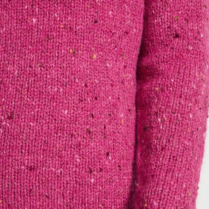 Ladies Irish Wool Tweed Sweater Pink Creative Irish Gifts