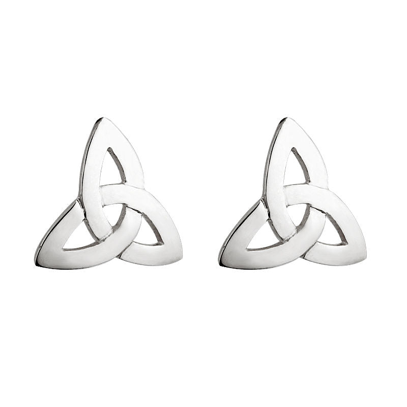 S3644 Premium Silver Trinity Knot Stud Earrings Creative Irish Gifts
