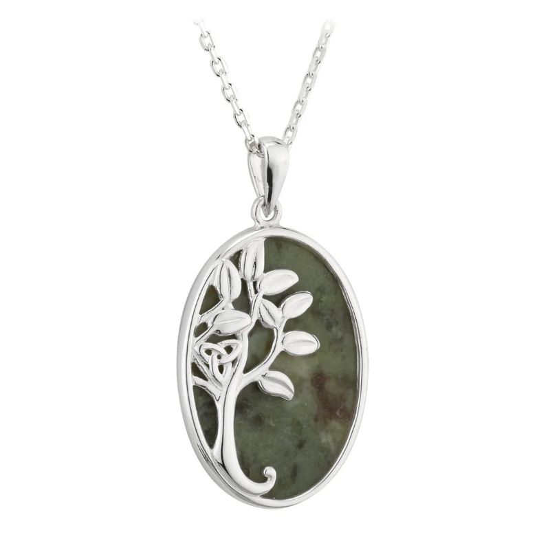 Connemara Marble & Sterling Silver Celtic Tree of Life Pendant studio  Creative Irish Gifts