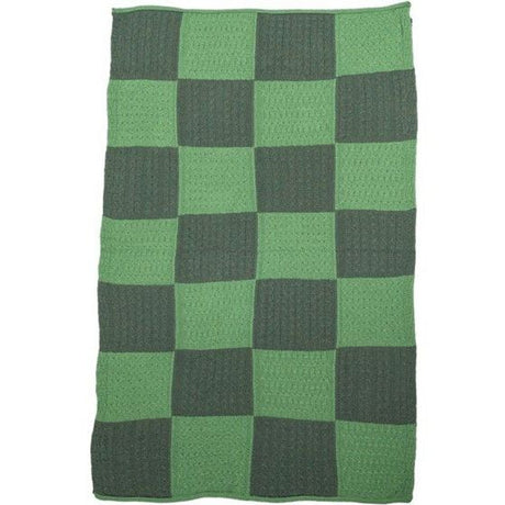 SA935-406-OS Aran Patchwork Merino Wool Throw, Green Creative Irish gift