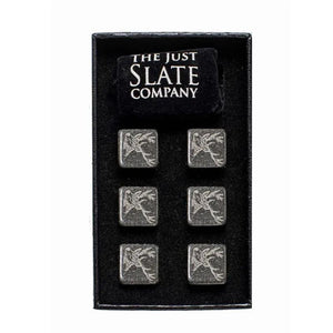 SH-JS/WS/S Set of 6 Whisky Stones with Scottish Stag Design  Creative Irish Gifts
