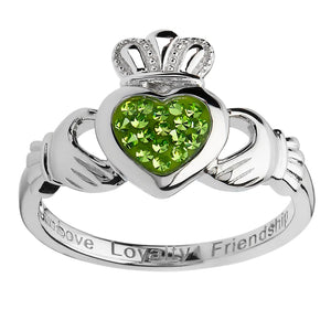 SW86 Claddagh Irish Ring with Swarovski Crystals Creative Irish Gifts
